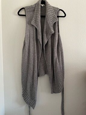 C Long Vest Boho Lagenlook Hippie Gray